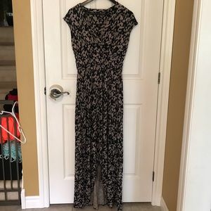 Black & Tan High-Low Dress